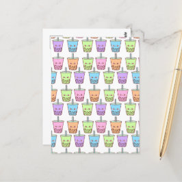 Postal Sabores de té de leche Boba