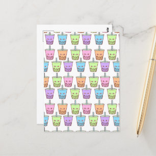 Postal Sabores de té de leche Boba