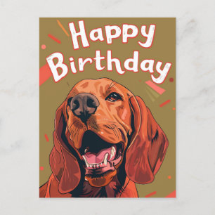 Postal Sabueso Feliz Cumpleaños 