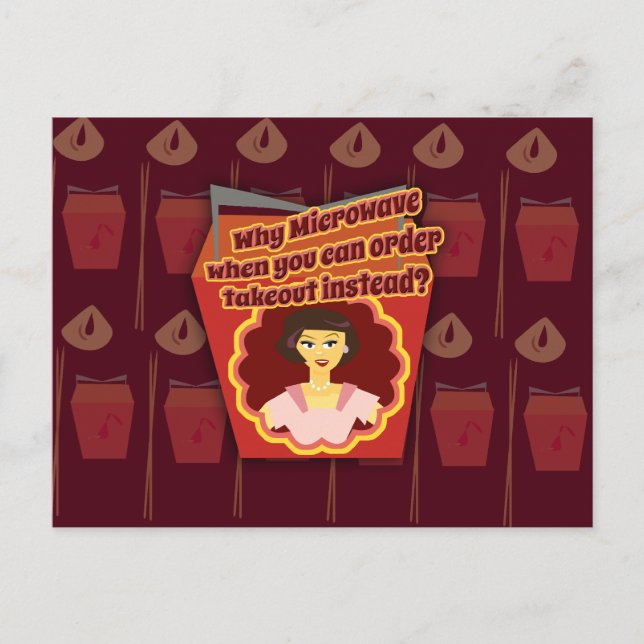 Postal Sacando Diva Housewife diciendo (Anverso)