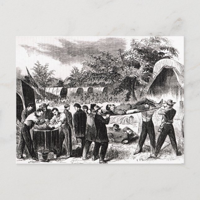 Postal Sacar a los heridos después del Antietam (Anverso)