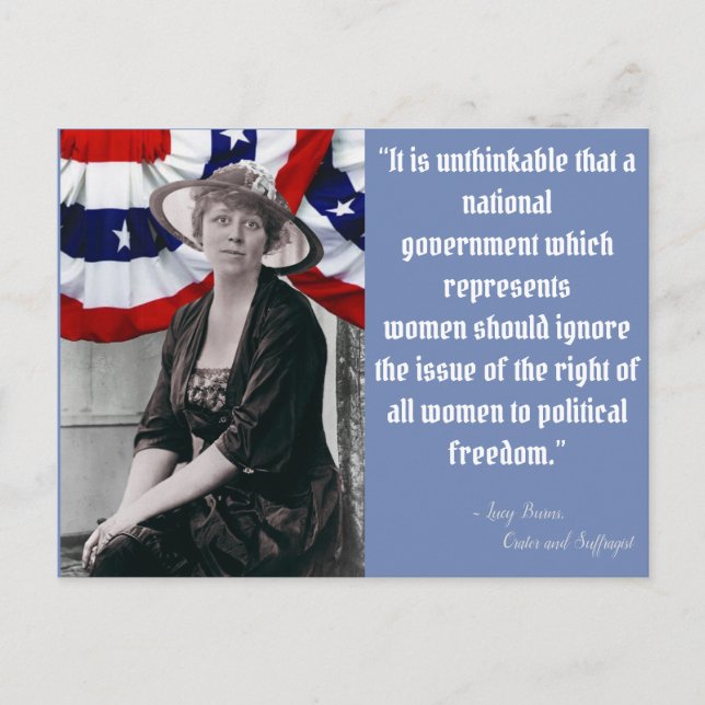 Postal Sacar el voto - Lucy Burns (Anverso)