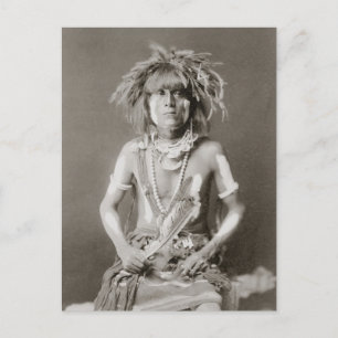 Postal Sacerdote de serpientes indio, 1910