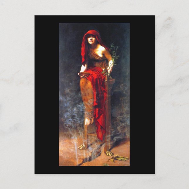Postal Sacerdotes de Delphi ~ Collier Bella Artes Pintura (Anverso)