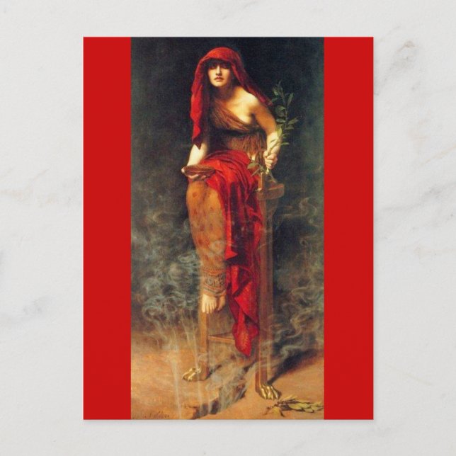 Postal Sacerdotisa de Delfos (Anverso)