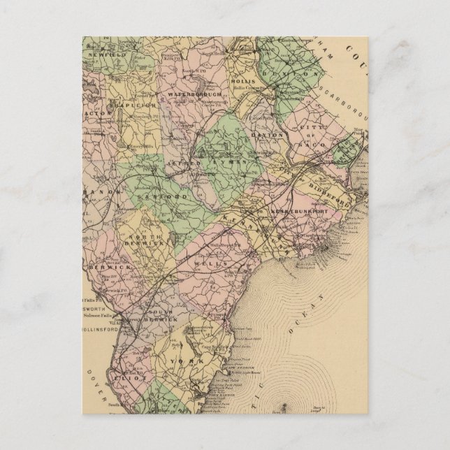 Postal Saco, Biddeford (Anverso)