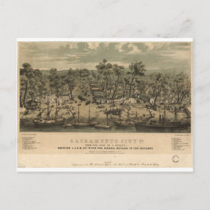 Postal Sacramento California en 1850