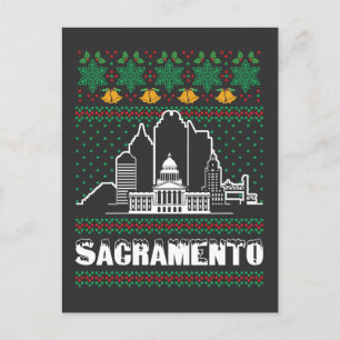 Postal Sacramento California Navidades feos