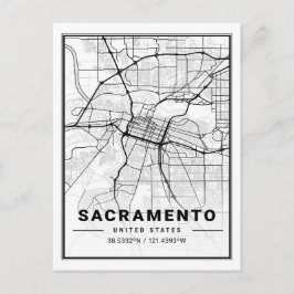 Postal Sacramento California USA Travel City Map