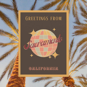Postal Sacramento California vacaciones Retro Postcard