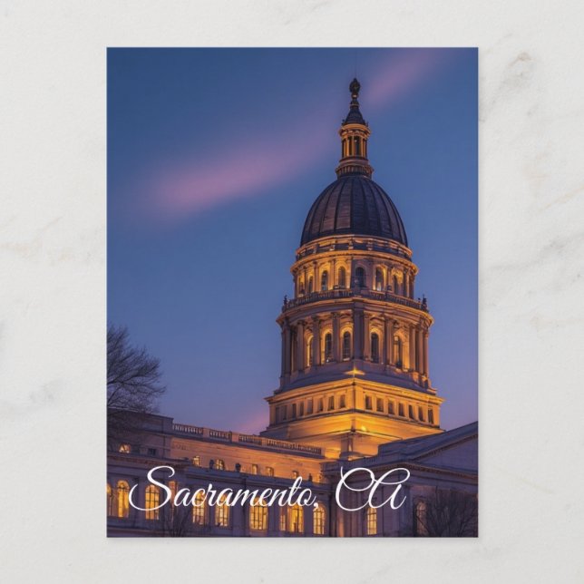 Postal Sacramento, Capital del Estado, California (Anverso)