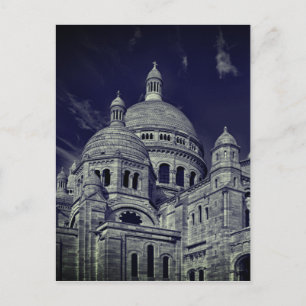 Postal Sacre Coeur Azul París Europa Viajes