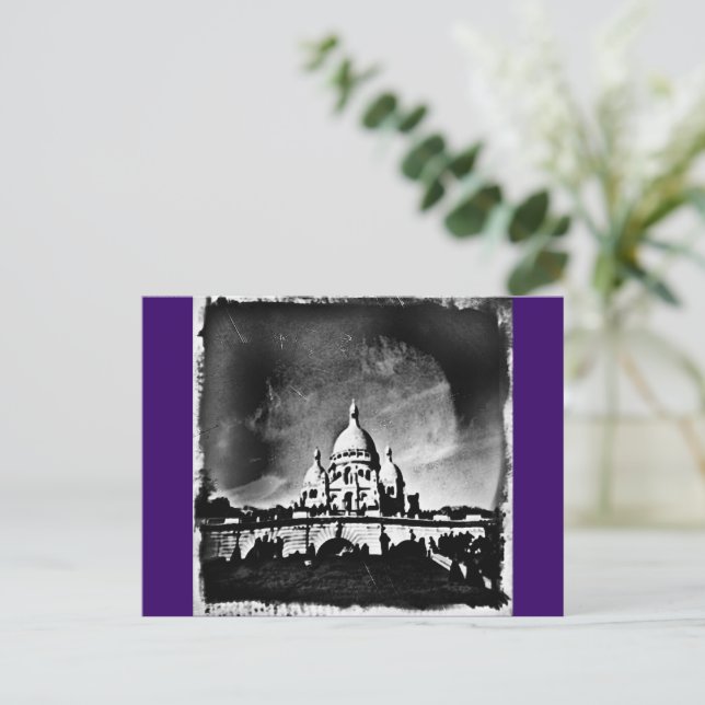 Postal Sacre Coeur BW (Anverso de pie)