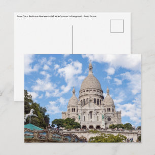 Postal Sacre Coeur en la colina de Montmartre - París, Fr