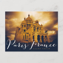 Postal sacré coeur en parís francia