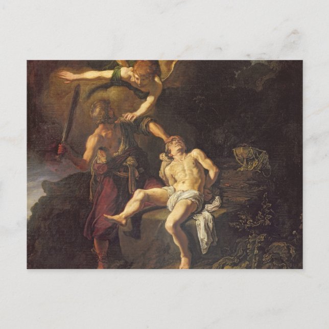 Postal Sacrificio de Isaac, 1616 (Anverso)