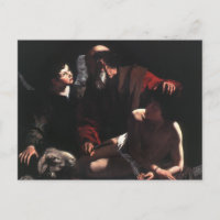 Sacrificio de Isaac por Caravaggio Postcard