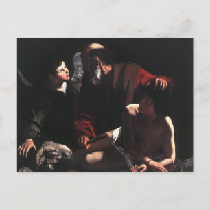 Postal Sacrificio de Isaac por Caravaggio Postcard