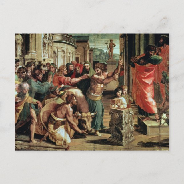 Postal Sacrificio en Lystra (personalizado de la Sistine  (Anverso)