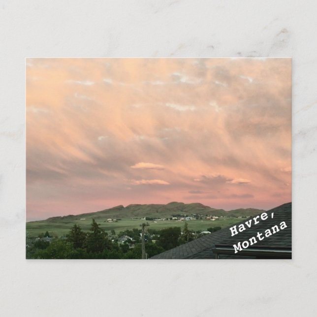 Postal Saddle Butte, Havre, Montana (Anverso)