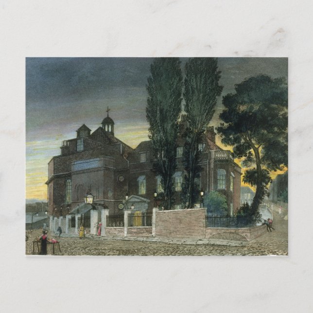 Postal Sadler's Wells, 1826 (grabado de colores) (Anverso)
