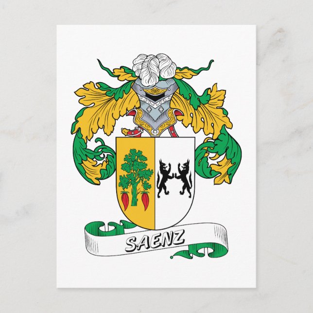 Postal Saenz Family Crest (Anverso)