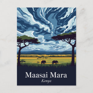 Postal Safari al anochecer en Maasai Mara