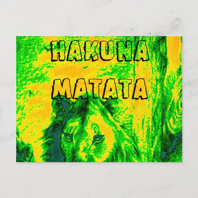 Postal safari de Kenya Simba Lion Mara (Anverso)