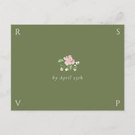 Postal Sage | Chic Wedding RSVP Response Postcard