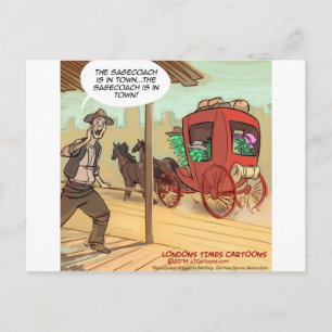 Postal Sage Coach Está En La Ciudad Divertido