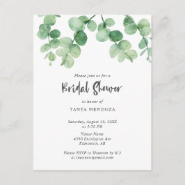 Postal Sage Green Eucalyptus Leaf Bridal Shower Moda