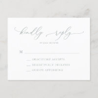 Sage Green Wedding Minimalista RSVP