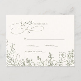 Postal Sage Wildflowers Woodland Garden Floral RSVP