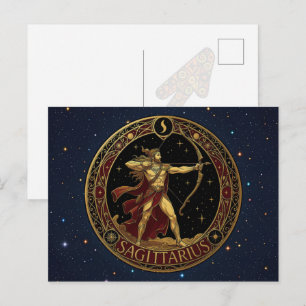 Postal Sagitario Arquero Símbolo Zodiacal Para Él