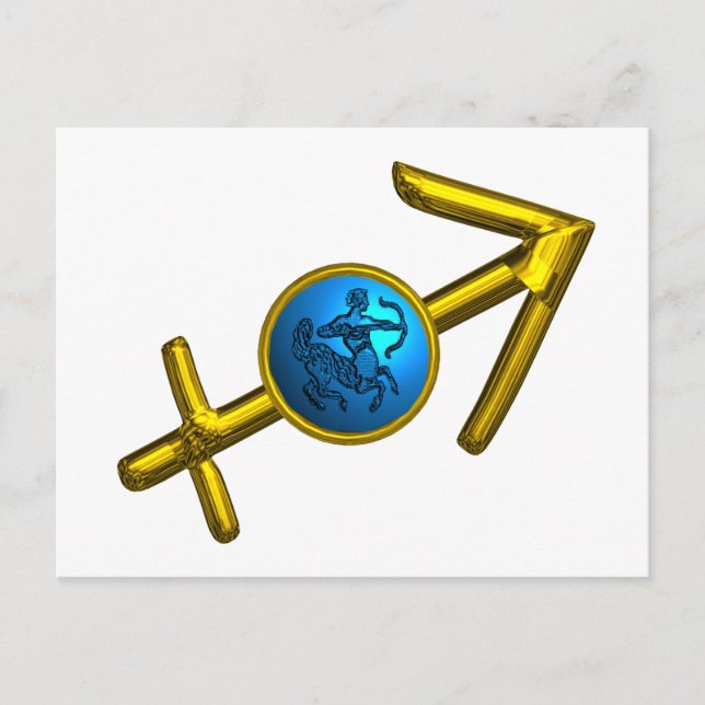 Postal SAGITARIO ZODIAC CUMPLEAÑOS Astrología (Anverso)
