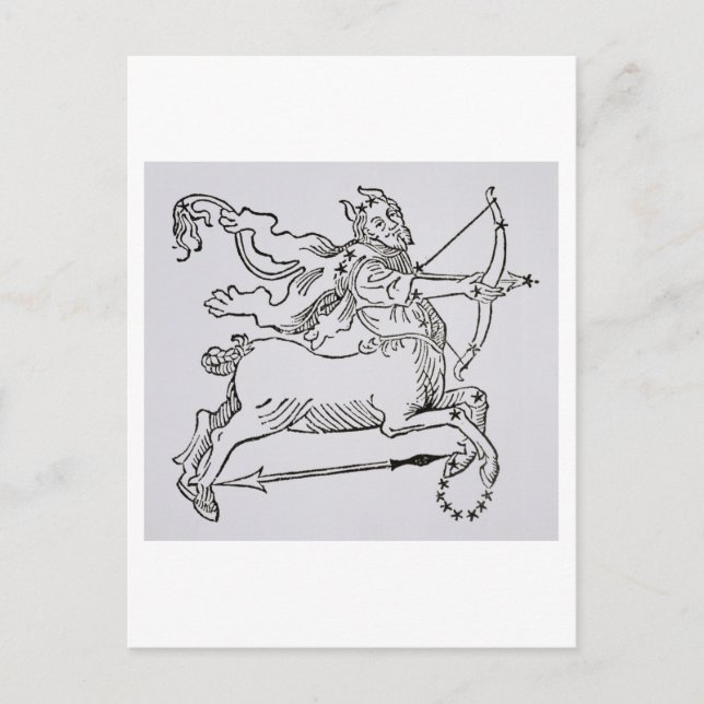 Postal Sagittarius (el Centaur) es un ilustracion de (Anverso)