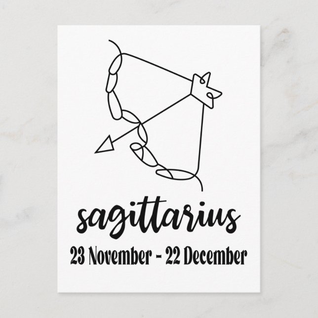 Postal Sagittarius, Rótulo zodiaco (Anverso)