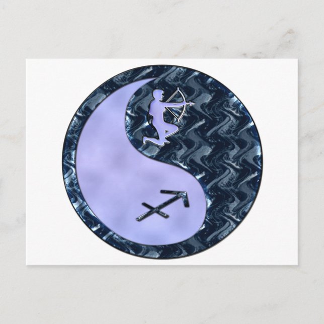 Postal Sagittarius Yin Yang (Anverso)