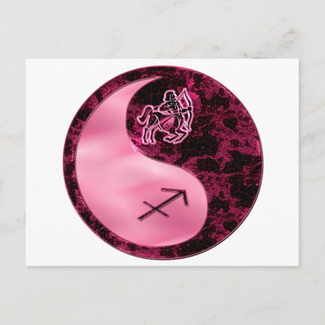 Postal Sagittarius Yin Yang (Anverso)