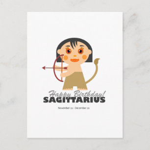 Postal Sagittarius Zodiac para los niños