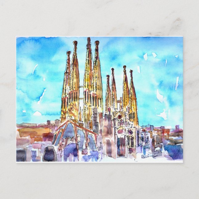 Postal Sagrada Familia Barcelona (Anverso)