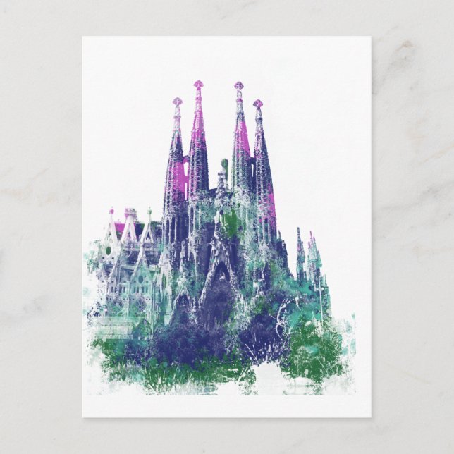 Postal Sagrada Familia Barcelona (Anverso)