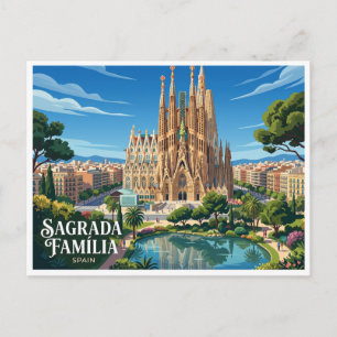 Postal Sagrada Família Barcelona España