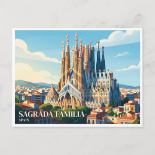 Postal Sagrada Familia Barcelona España