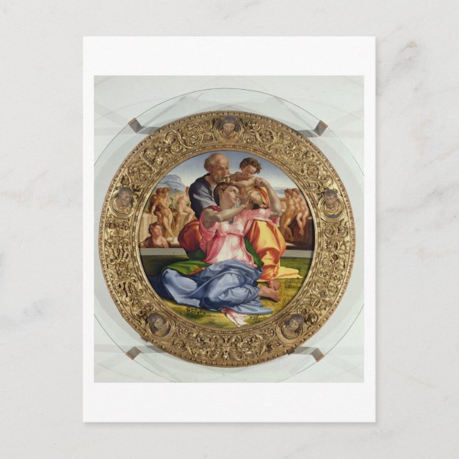 Postal Sagrada Familia con San Juan (Doni Tondo), 1504-05 (Anverso)