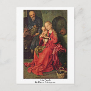 Postal Sagrada Familia De Martin Schongauer