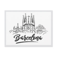 Sagrada Familia dibujada a mano Barcelona España