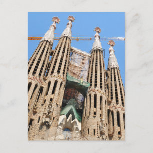 Postal Sagrada Familia en Barcelona, España