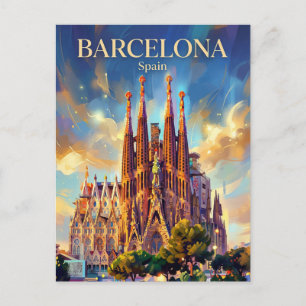 Postal Sagrada Família España