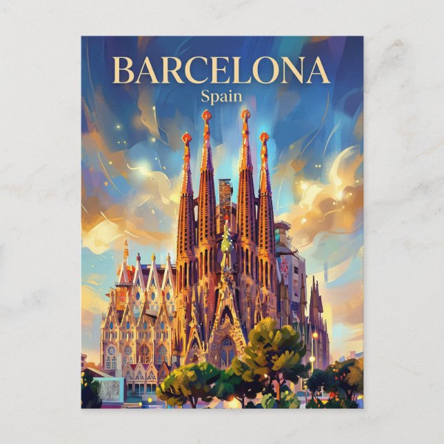 Postal Sagrada Família España (Anverso)